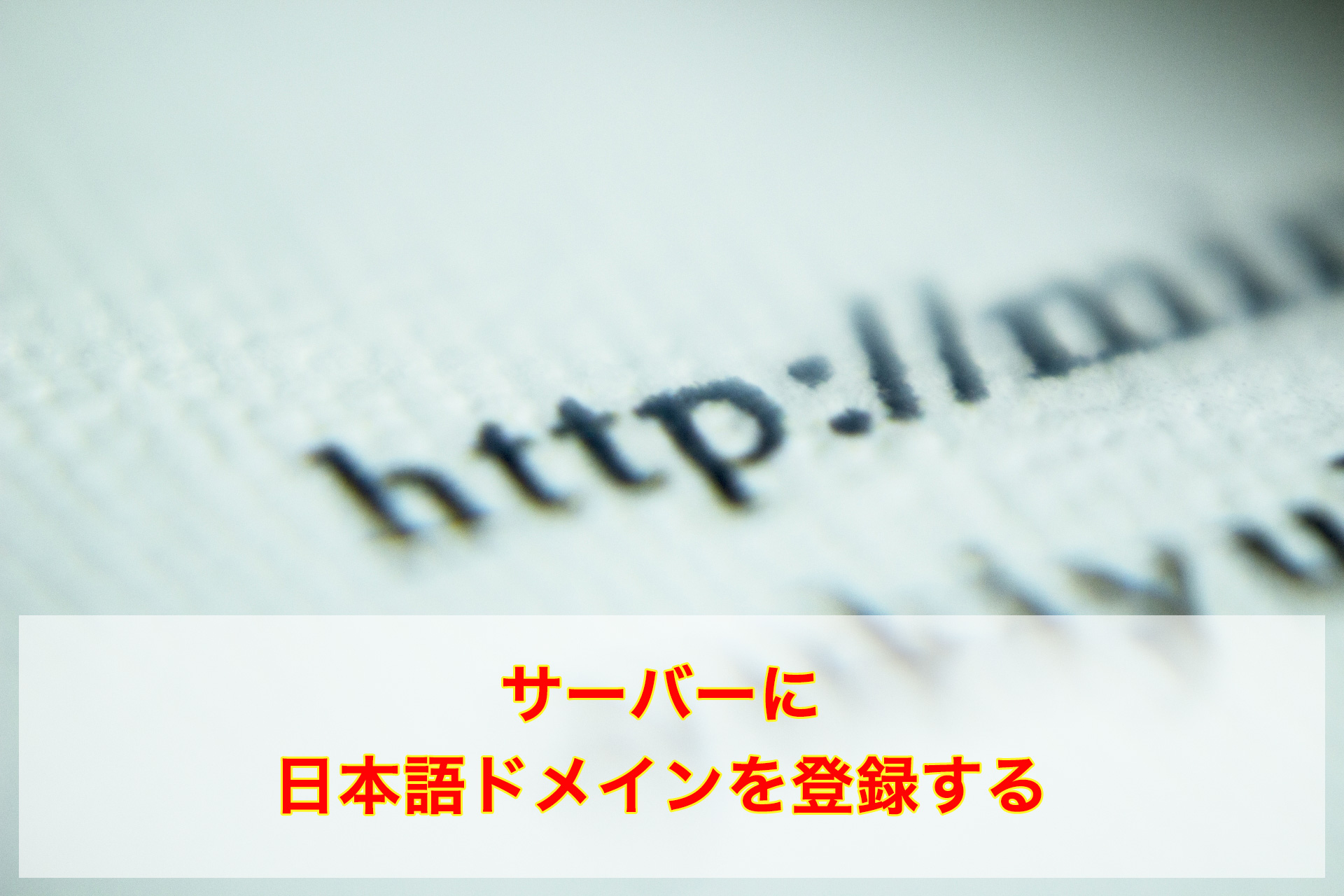 日本語ドメインをレンタルサーバーに登録する方法